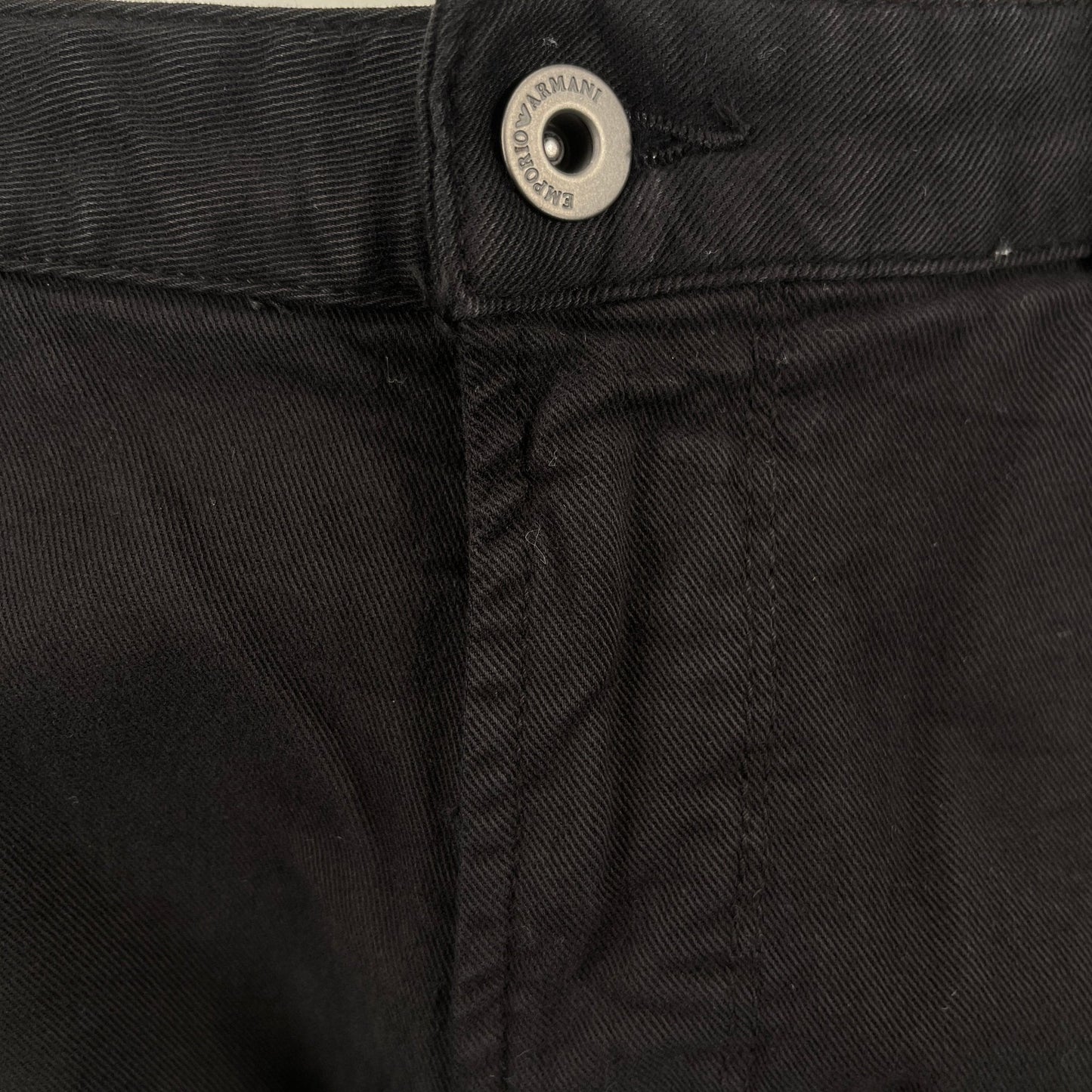 Emporio Armani J06 Slim Fit 5 Pocket Silver Eagle Belt Patch Jeans Black