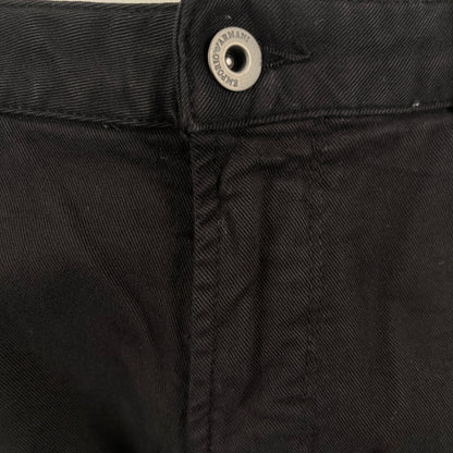 Emporio Armani J06 Slim Fit 5 Pocket Silver Eagle Belt Patch Jeans Black