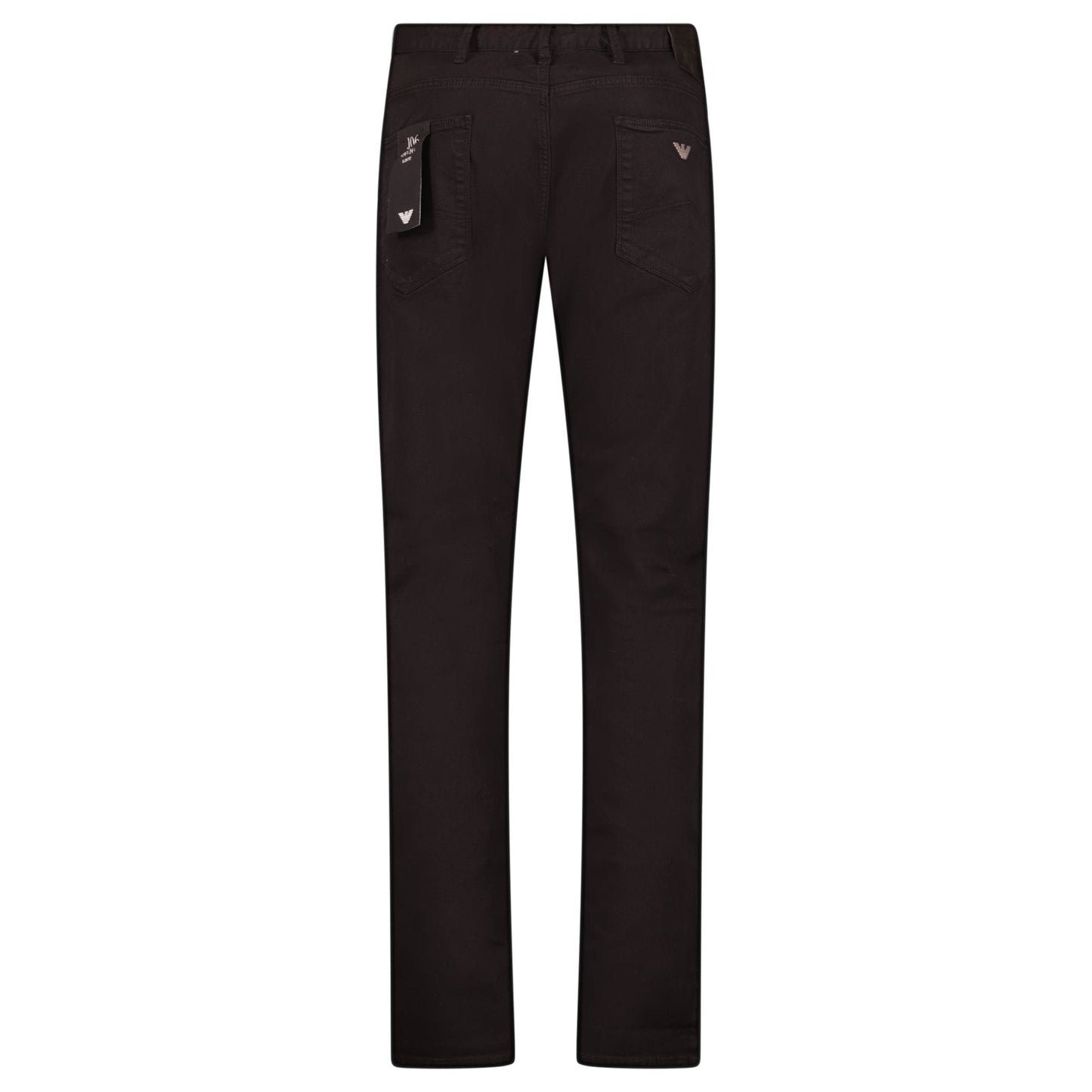 Emporio Armani J06 Slim Fit 5 Pocket Silver Eagle Belt Patch Jeans Black