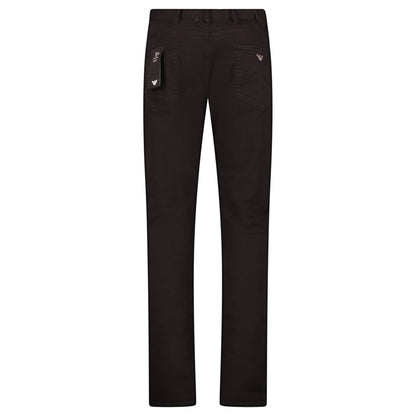 Emporio Armani J06 Slim Fit 5 Pocket Silver Eagle Belt Patch Jeans Black
