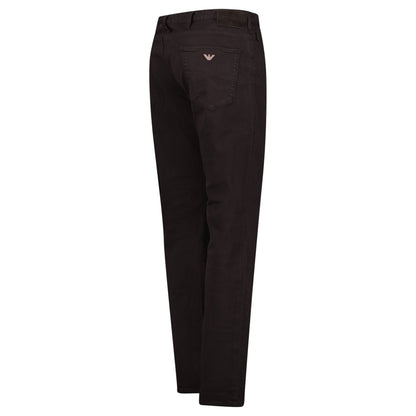 Emporio Armani J06 Slim Fit 5 Pocket Silver Eagle Belt Patch Jeans Black