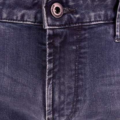 Emporio Armani J06 Slim Fit 5 Pocket Silver Eagle Belt Patch Jeans Blue