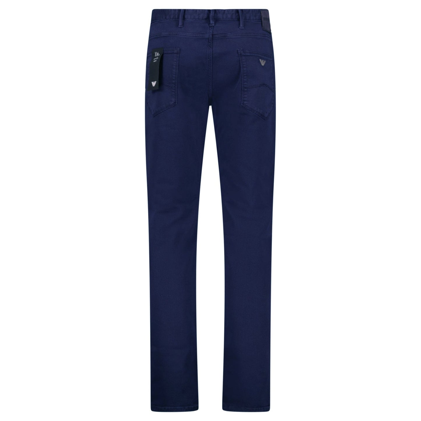 Emporio Armani J06 Slim Fit 5 Pocket Silver Eagle Belt Patch Jeans Navy