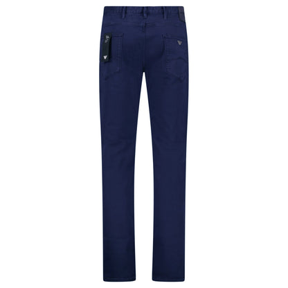 Emporio Armani J06 Slim Fit 5 Pocket Silver Eagle Belt Patch Jeans Navy