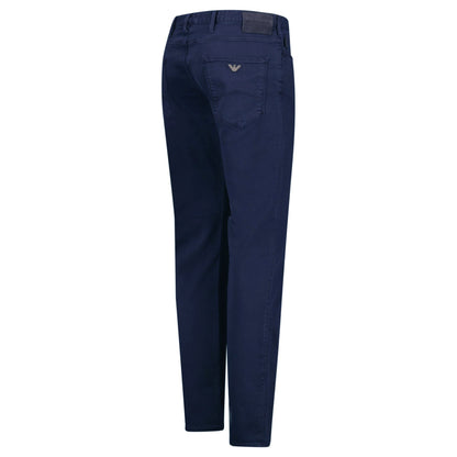 Emporio Armani J06 Slim Fit 5 Pocket Silver Eagle Belt Patch Jeans Navy