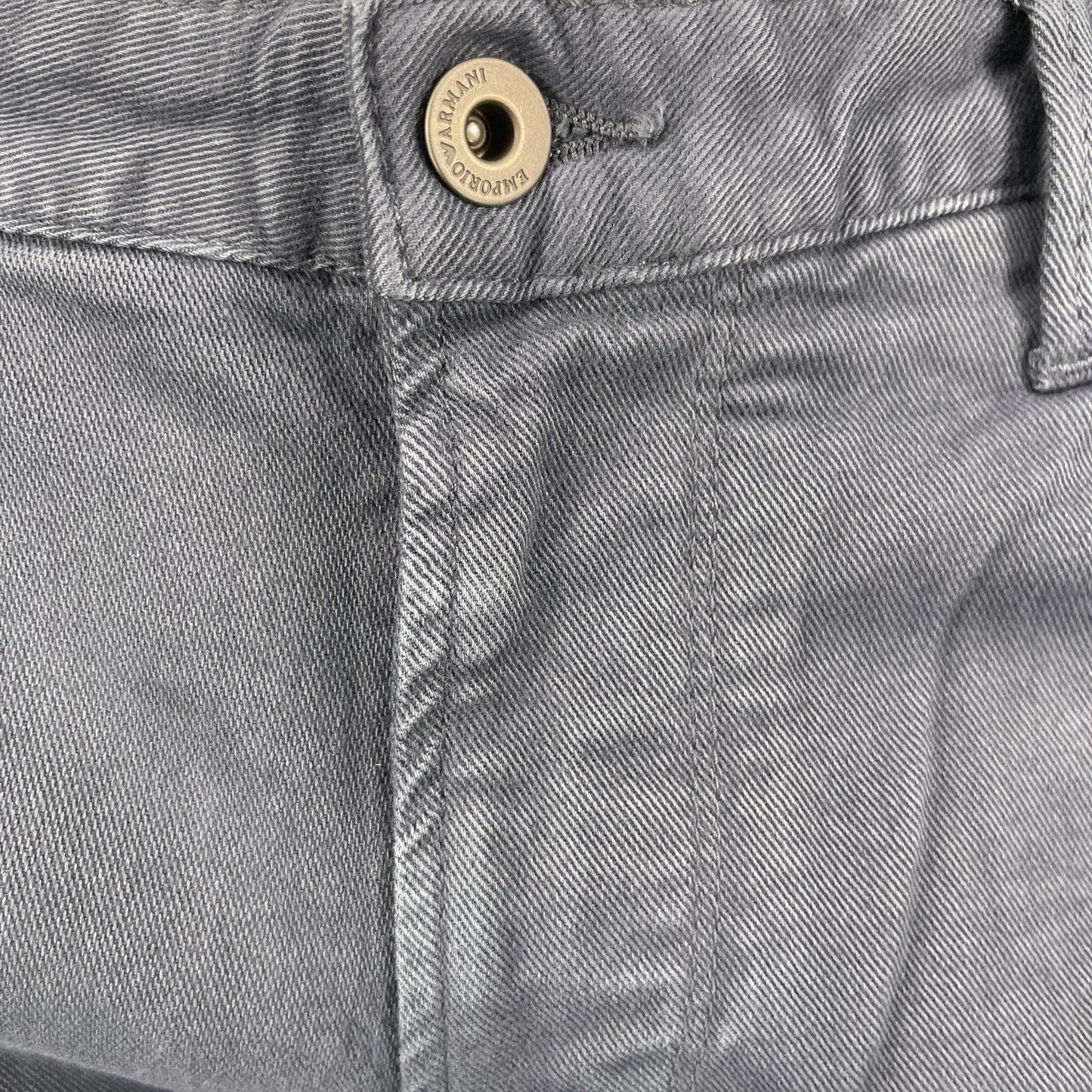 Emporio Armani J06 Slim Fit 5 Pocket Silver Eagle Blue Belt Patch Jeans Blue