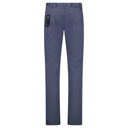 Emporio Armani J06 Slim Fit 5 Pocket Silver Eagle Blue Belt Patch Jeans Blue