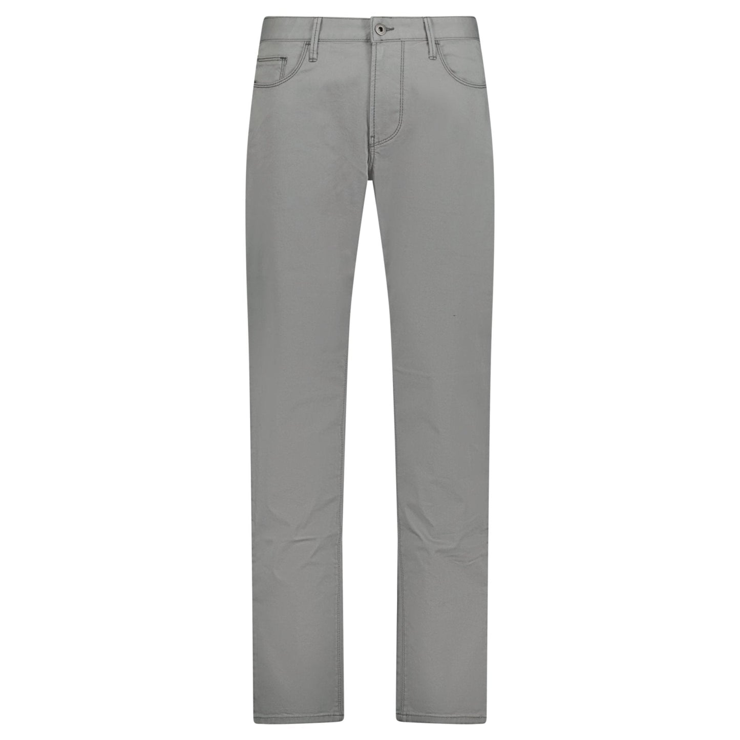 Emporio Armani J45 Slim Fit 5 Pocket Silver Eagle Black Belt Patch Jeans Grey
