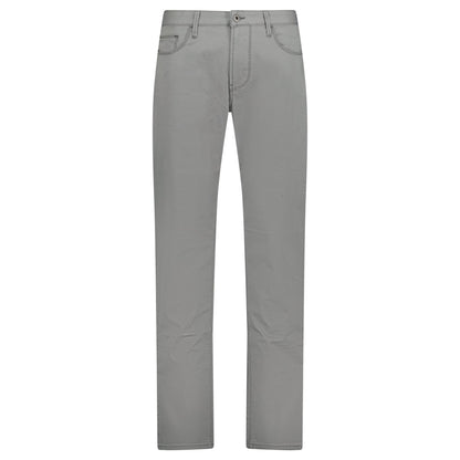 Emporio Armani J45 Slim Fit 5 Pocket Silver Eagle Black Belt Patch Jeans Grey