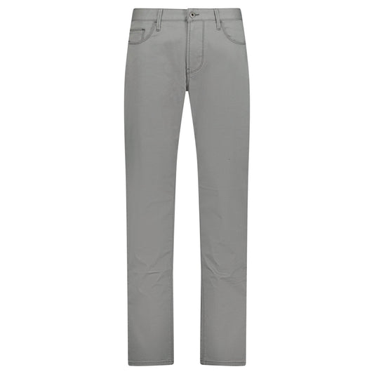 Emporio Armani J45 Slim Fit 5 Pocket Silver Eagle Black Belt Patch Jeans Grey