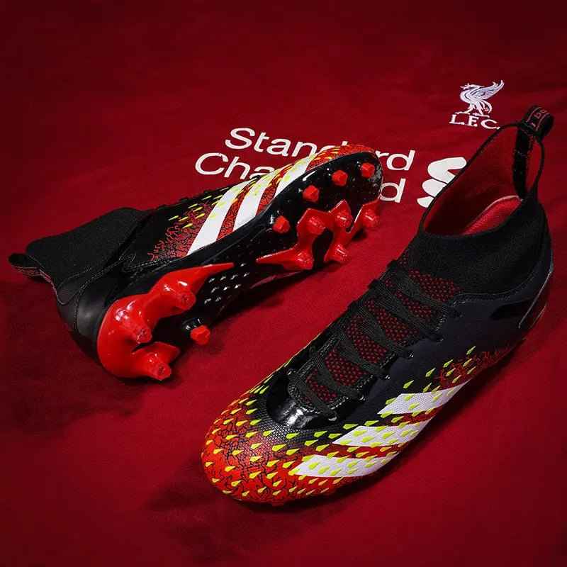 High Ankle Football Boots Superfly Sports Turf Futsal Indoor Soccer Shoes Cheap Rubber Sole Football Boots For Men OEM