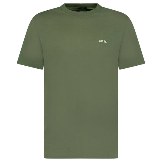 Hugo Boss Active Logo-Print T-Shirt Khaki
