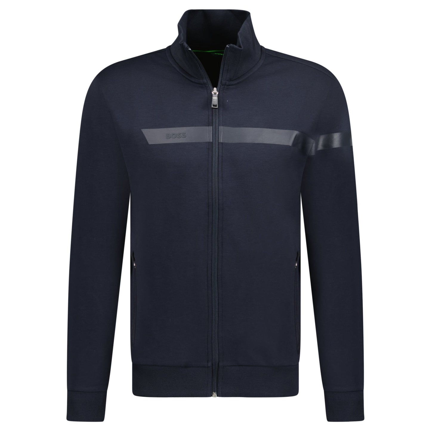 Hugo Boss Funnel Neck Zip Up Sweatshirt Black