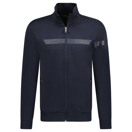 Hugo Boss Funnel Neck Zip Up Sweatshirt Black