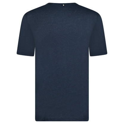 Hugo Boss Linen Tiburt T-Shirt Navy