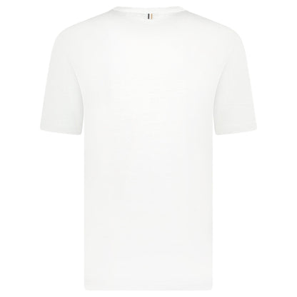 Hugo Boss Linen Tiburt T-Shirt White