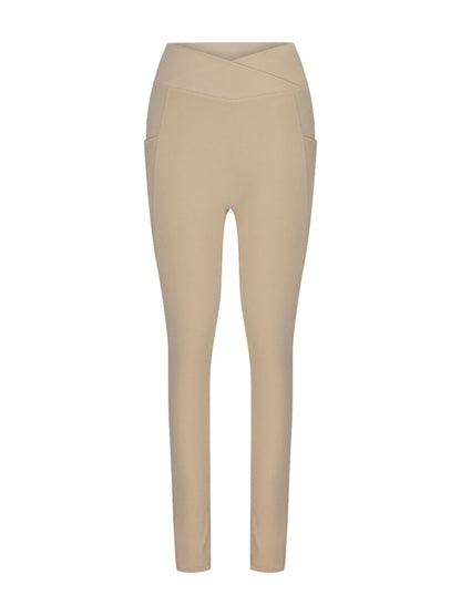 New Women's High Waist Hip Pocket Yoga Pants