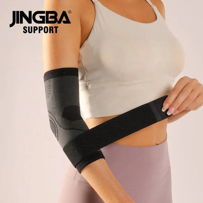 JINGBA Tennis Elbow Compression Support Sleeve Brace for Workout Arm Support