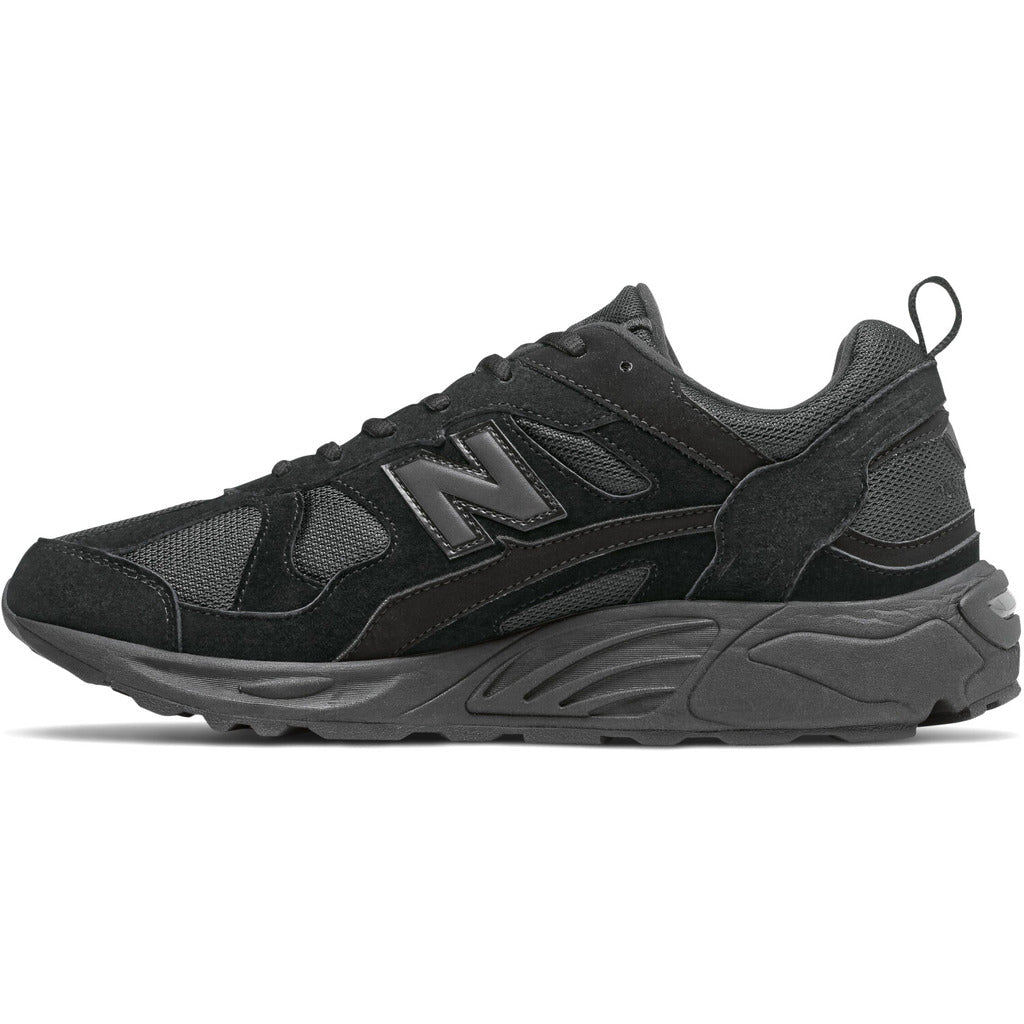 New Balance 878–CM878XL (Triple Black/Suede & Mesh Trainer)
