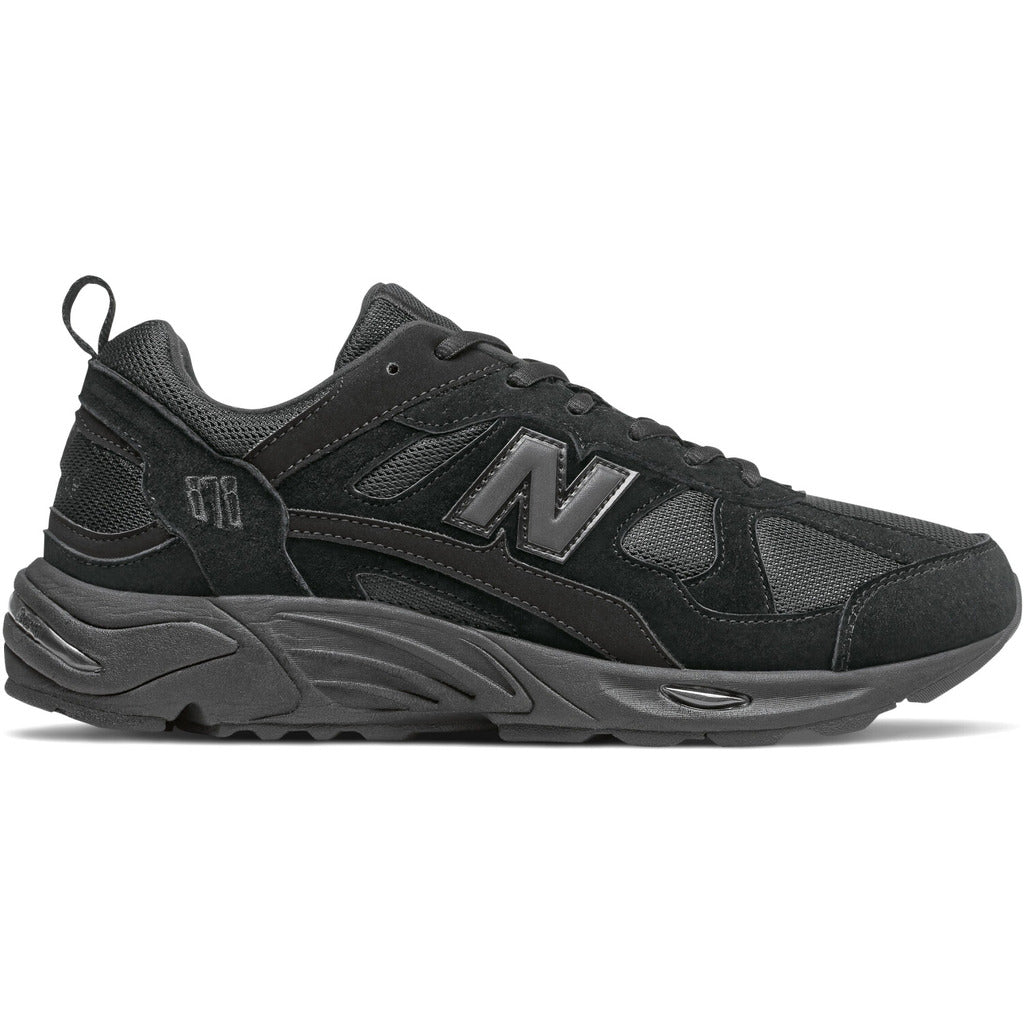 New Balance 878–CM878XL (Triple Black/Suede & Mesh Trainer)
