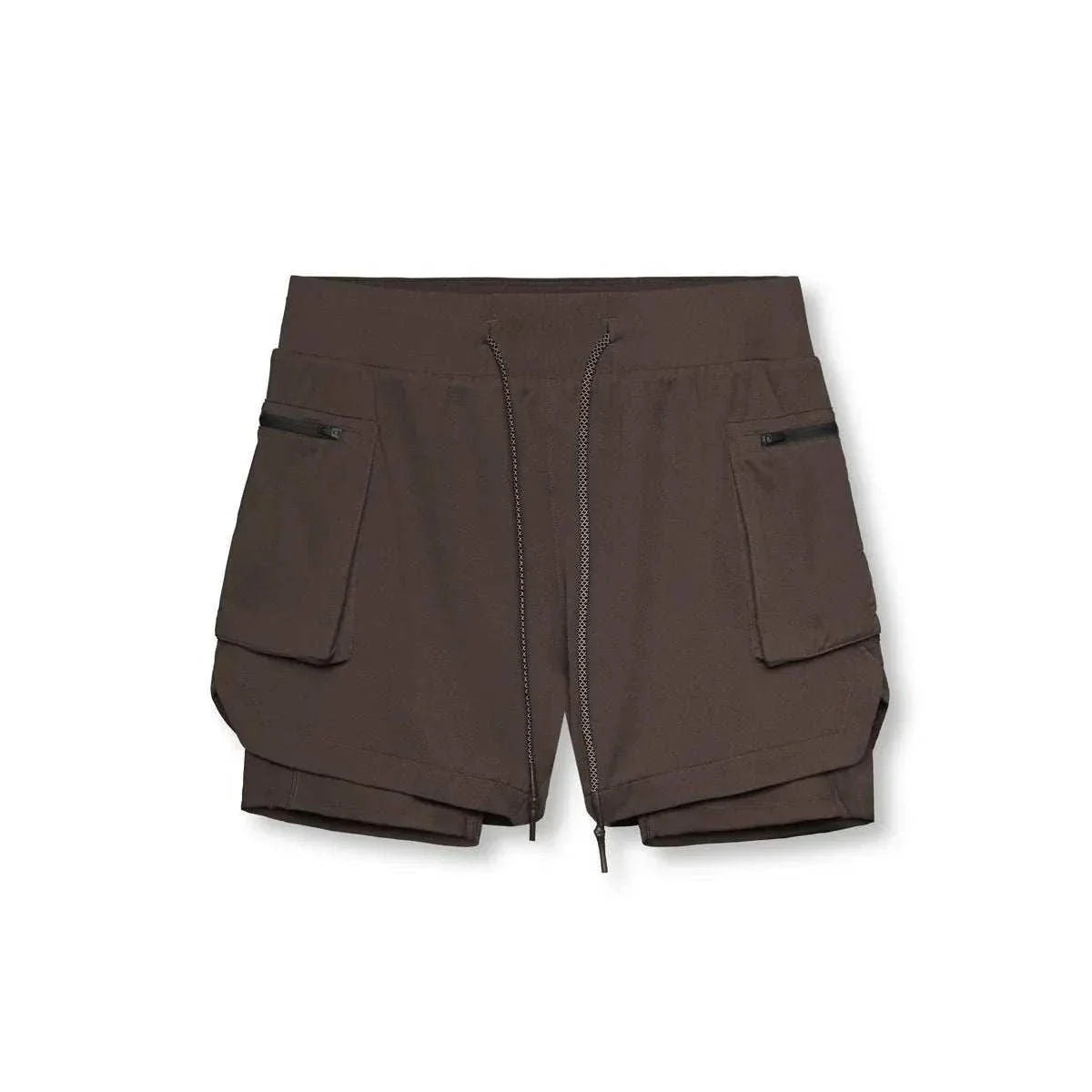 Men 2 in 1 Running Training Joggers Gym Shorts With Phone Pocket