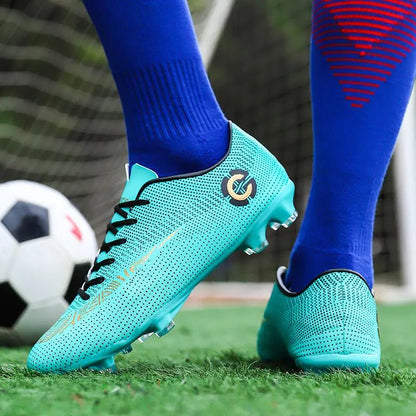 Men Cleats Sports Football Boots and Kids Soccer Shoes
