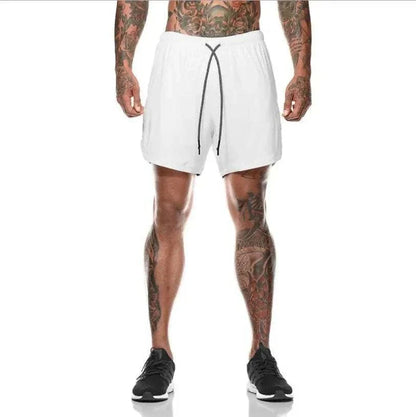 Breathable Gym Shorts for Men - 2 in 1 Lightweight Quick Dry Athletic Shorts with Towel Loop
