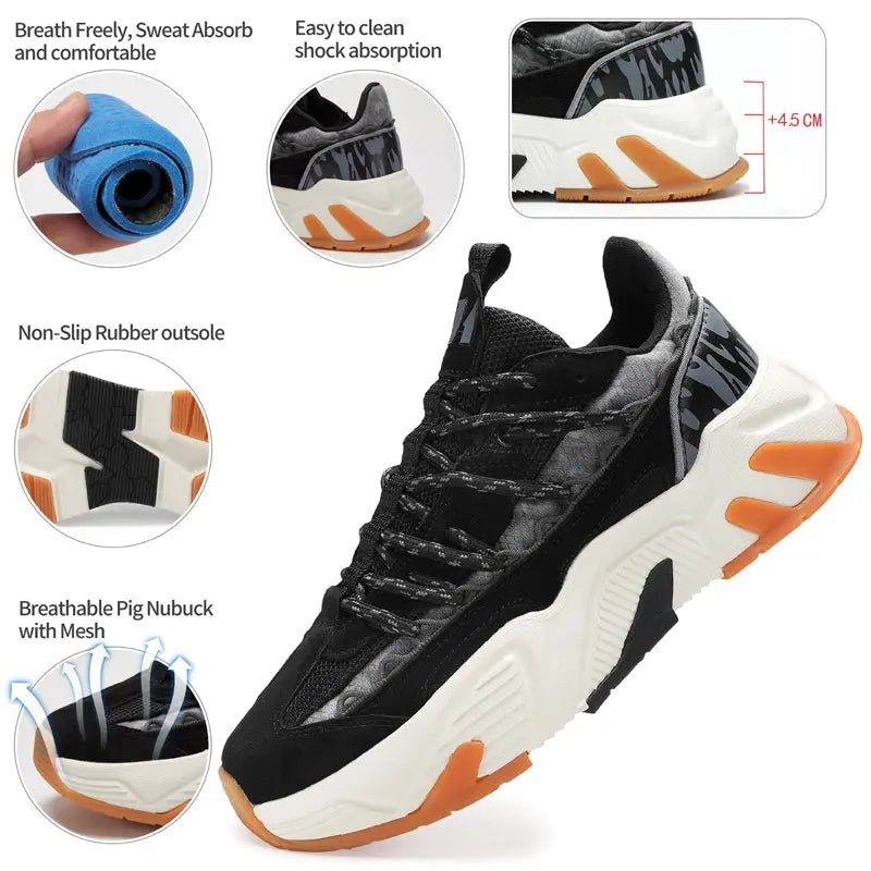 Men's Athletic Walking Style Casual Shoes with Custom Logo - Sneakers for Men