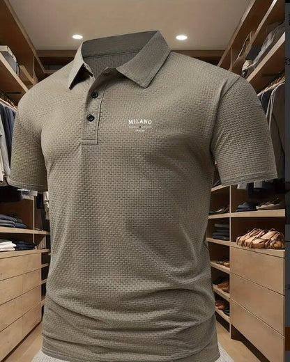 Men's Short Sleeve Polo Shirt with Printed Design, Loose Fit in Various Colors and Sizes S-6XL