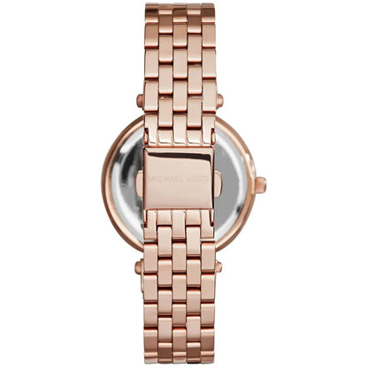 Michael Kors Women’s Watch Stainless Steel Rose Gold Strap With Rose Gold Dial And Crystals MK3366