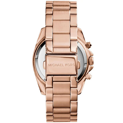Michael Kors Women’s Watch Stainless Steel Rose Gold Strap With Rose Gold Dial And Crystals MK5263