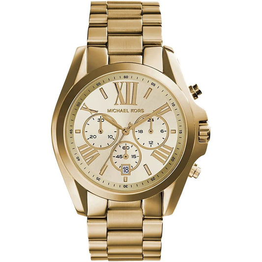 Michael Kors Women’s Watch Stainless Steel Gold Strap With Gold Dial MK5605