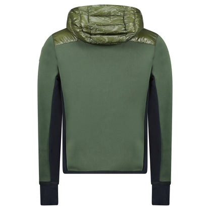Moncler Grenoble Padded Zip Up Hooded Jacket Green