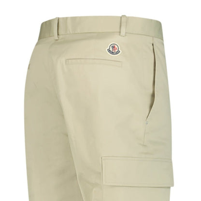 Moncler Logo Cargo Trousers Beige