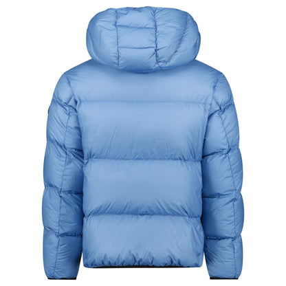 Moncler 'Masac' Hooded Short Down Jacket Blue