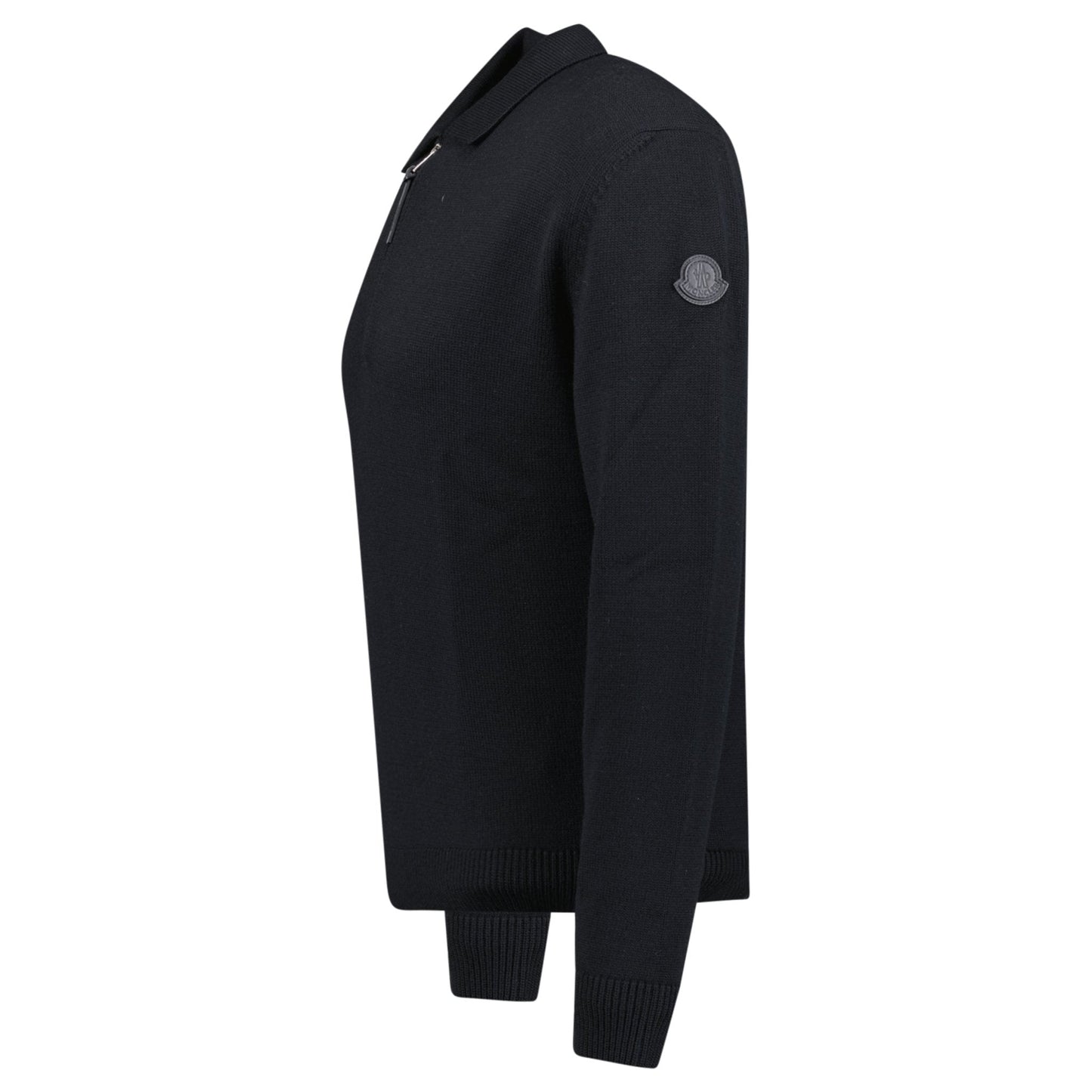 Moncler Wool Polo Jumper in Black