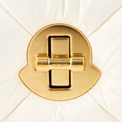Moncler Puffer Quilted Mini Crossbody Bag Cream