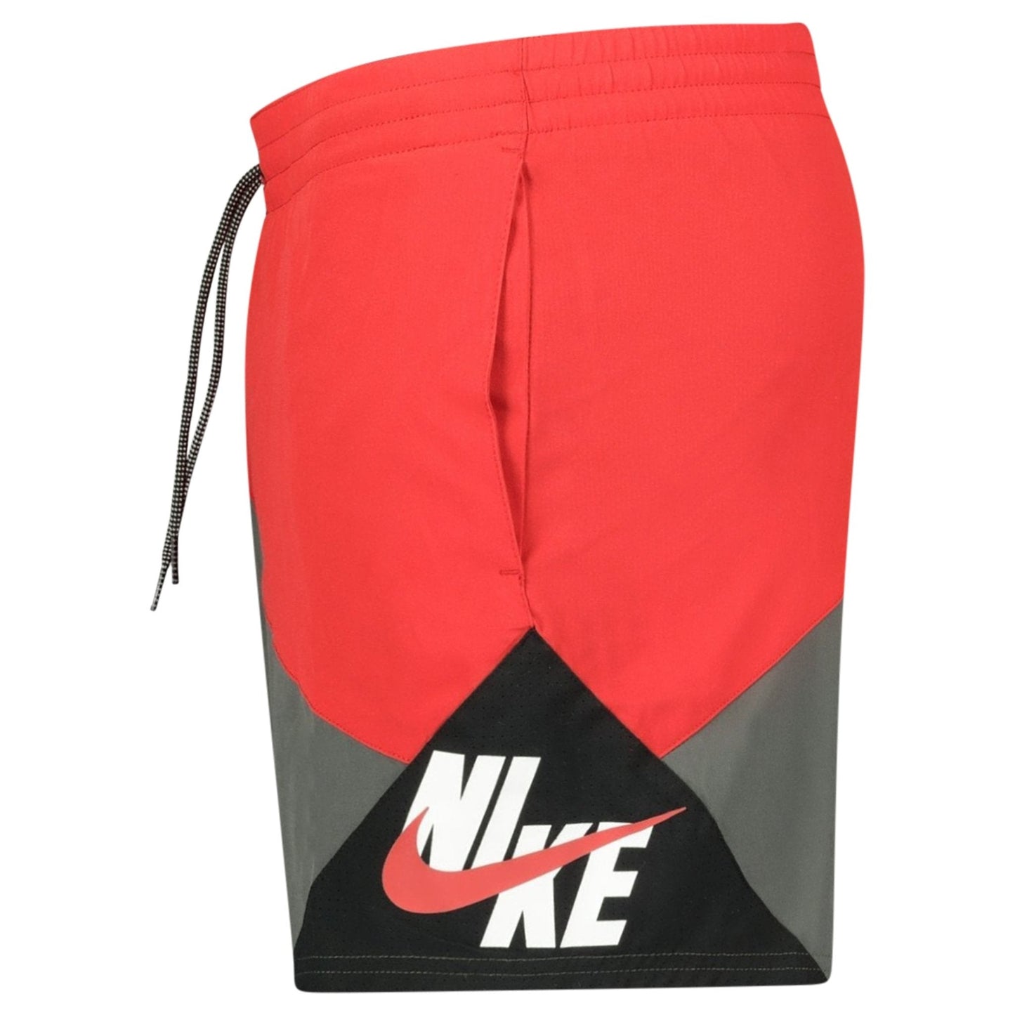 Nike Panelled Swim Shorts Red & Grey