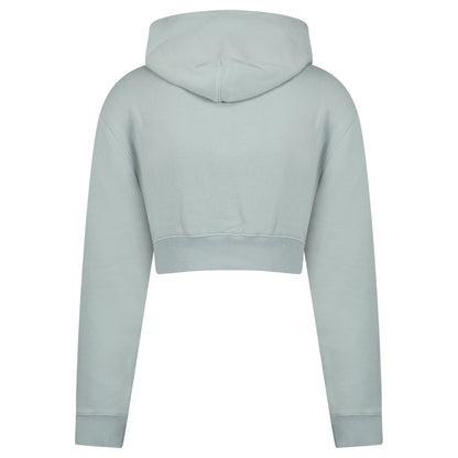 Off-White 70's Type Logo Crop Sweatshirt Grey