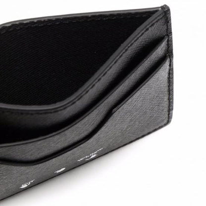 Off-White Binder Diag Saff Card Case Holder Black & White