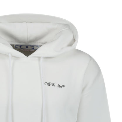Off-White Caravaggio Logo Hooded Sweatshirt White