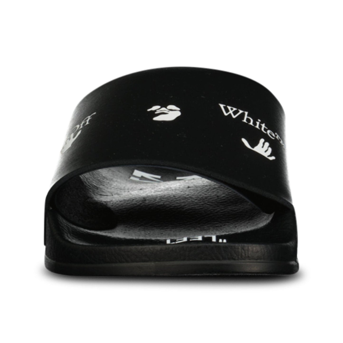 Off-White White Drowning Man Sliders Black