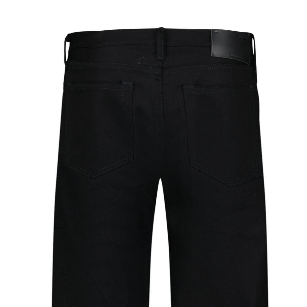 Off-White Green Print Denim Jeans Black