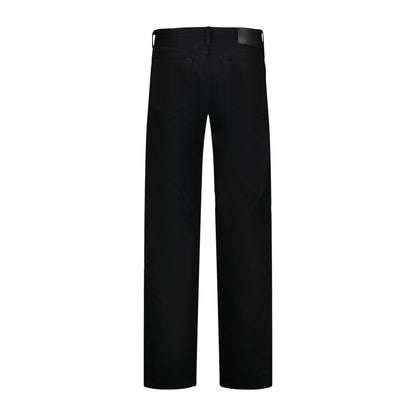 Off-White Green Print Denim Jeans Black