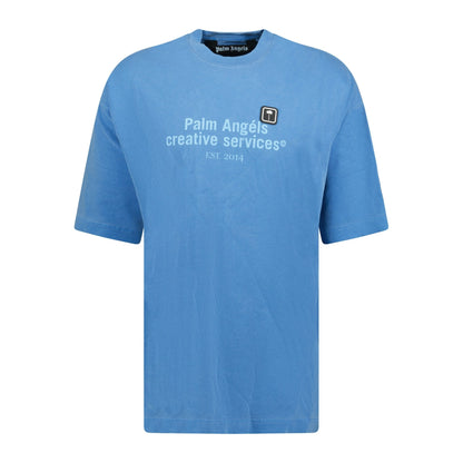 Palm Angels Creative Services T-Shirt Blue