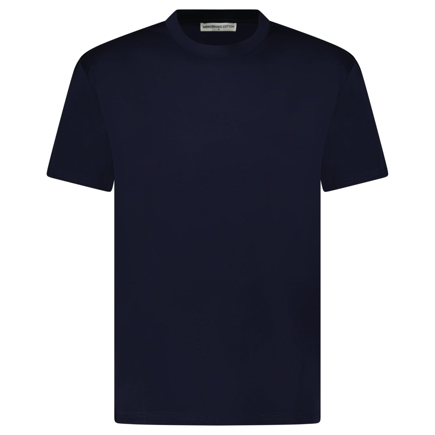 Plain Label Mercerized Cotton T-Shirt Navy