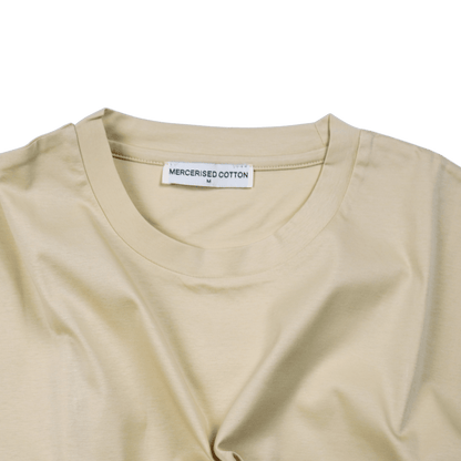 Plain Label Mercerized Cotton T-Shirt Yellow