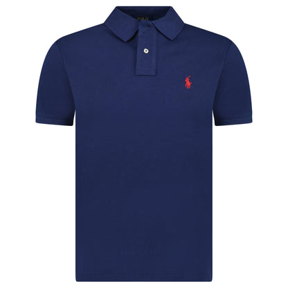Polo Ralph Lauren Mesh Slim Fit Polo Shirt in Navy