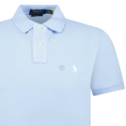 Polo Ralph Lauren Mesh Slim Fit Polo Shirt in Office Blue.