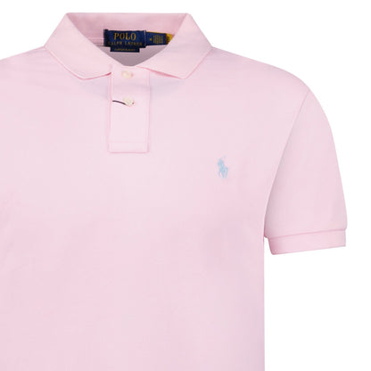 Polo Ralph Lauren Cotton Custom Slim Fit Polo Shirt in Pink